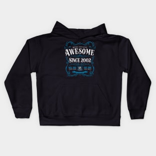 18th Birthday Gift T-Shirt Awesome Since 2002 Kids Hoodie